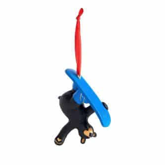 Snowboarder Bear Ornament Bearfoots® Bear