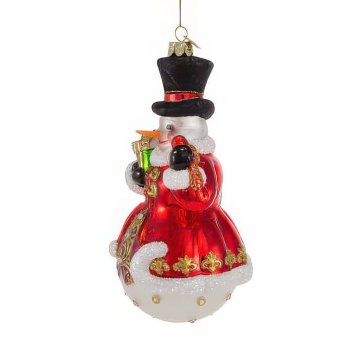 Snowman with Top Hat Bellissimo™ Ornament Side Two