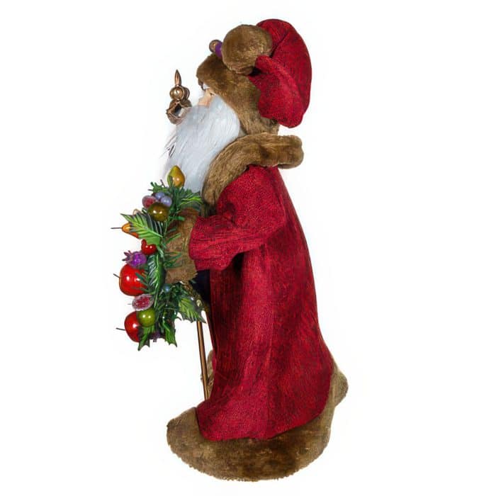 Sugar Fruit Wreath Santa Figurine Side Two