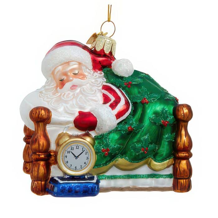 Time to Sleep Santa Ornament