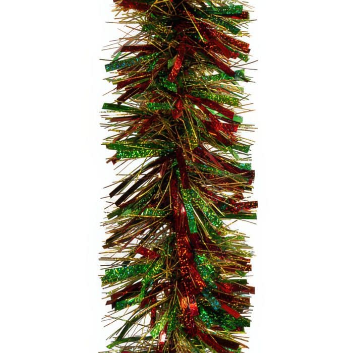 Tinsel Garland Mixed Colors Close Up Rgg