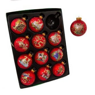 Twelve Days of Christmas Ornament Set