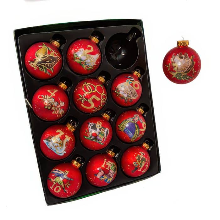 Twelve Days of Christmas Ornament Set