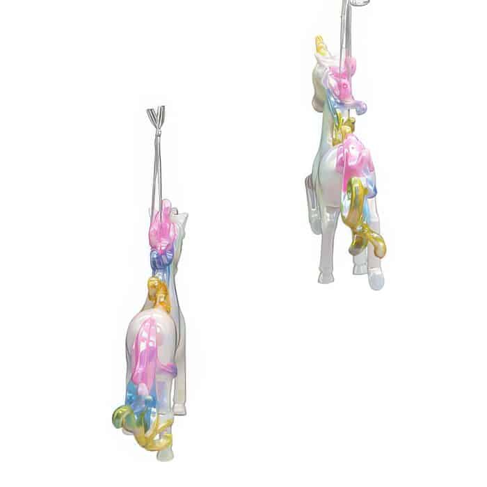 Unicorn White Iridescent Ornaments Tail