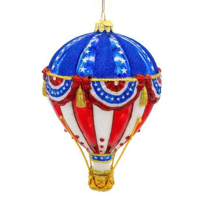 Usa 250 Hot Air Balloon Bellissimo™ Ornament Back