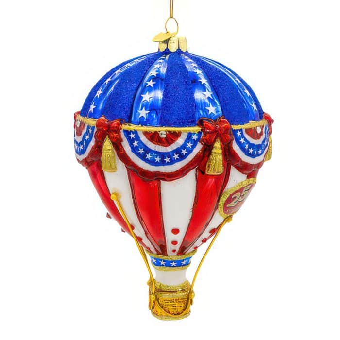 Usa 250 Hot Air Balloon Bellissimo™ Ornament Side