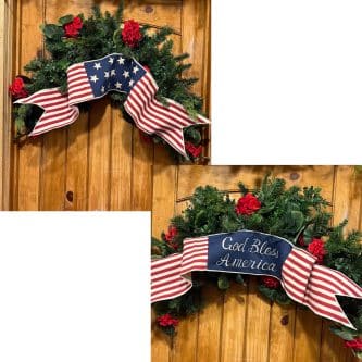 Usa Banner Flag or God Bless America Swags  show Your Patriotism with One of These Hand Decorated Swags  choose from a Flag Inspired Banner Decorated Swag or a god Bless America