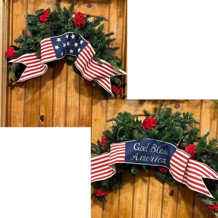 Usa Banner Flag or God Bless America Swags  show Your Patriotism with One of These Hand Decorated Swags  choose from a Flag Inspired Banner Decorated Swag or a god Bless America