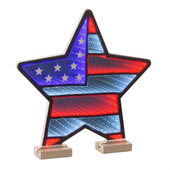Usa Star Flag Infinity Lit Decor