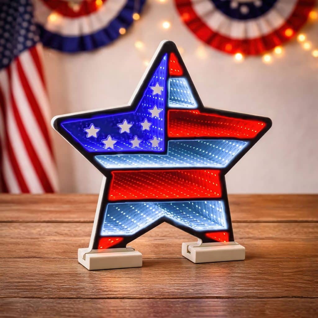 Usa Star Flag Infinity Lit Decor Flag Decor