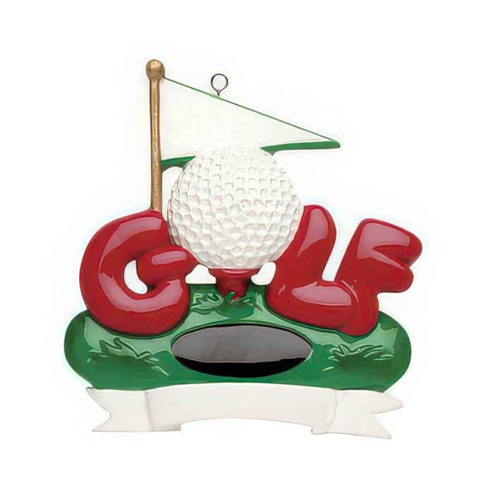 18th Hole Golf Ornament Personalize