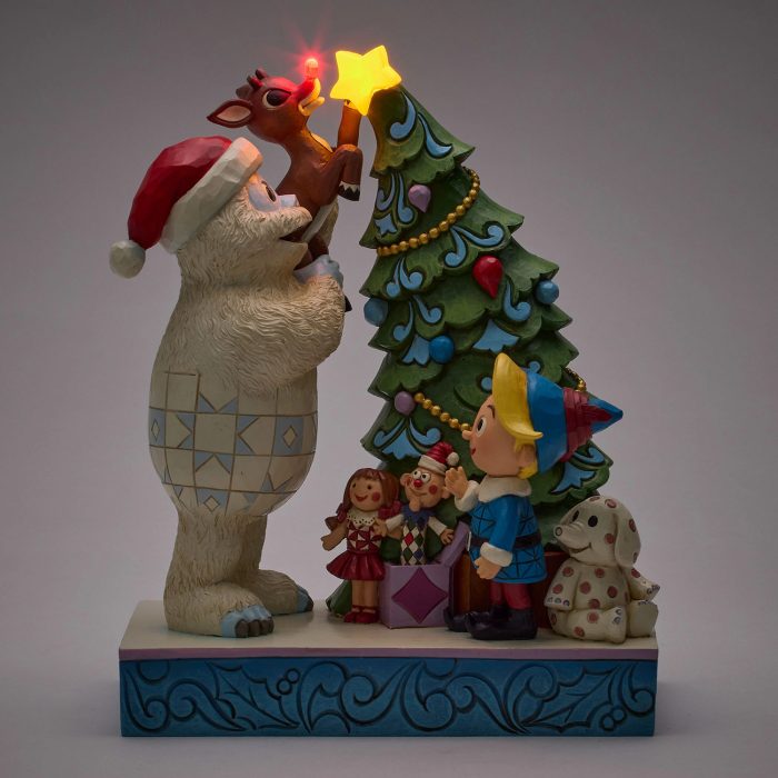 Bumble Helps Rudolph Decorate by Jim Shore Lit