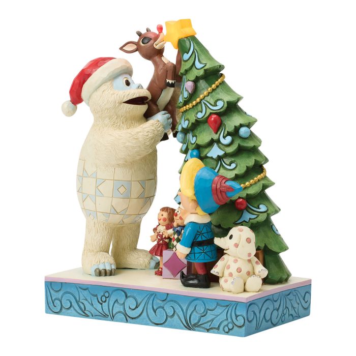 Bumble Helps Rudolph Decorate by Jim Shore Quarter View