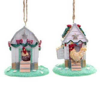 Chicken Coop Festive Ornaments