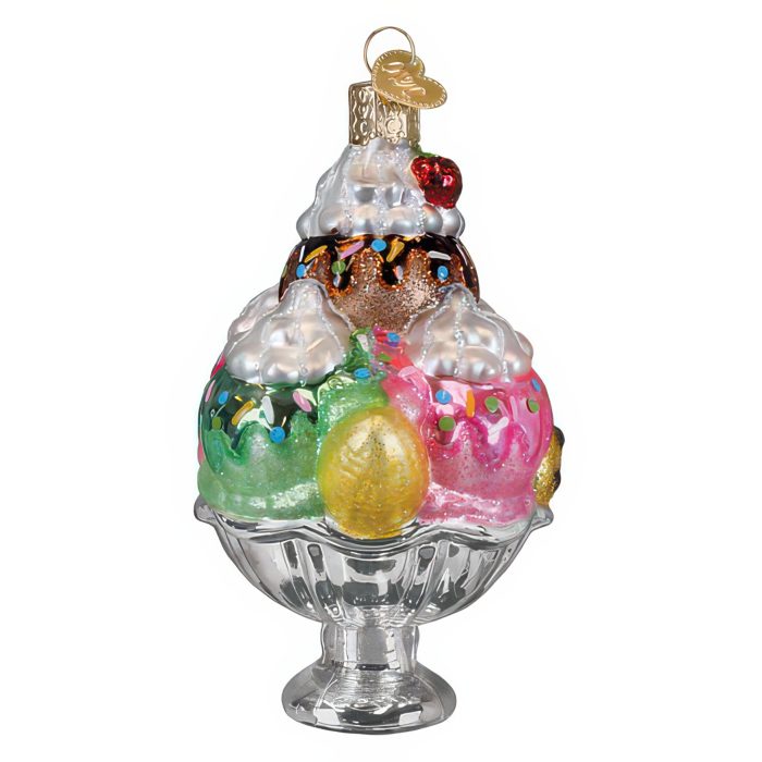 Decadence Delight Sundae Ornament Old World Christmas Side