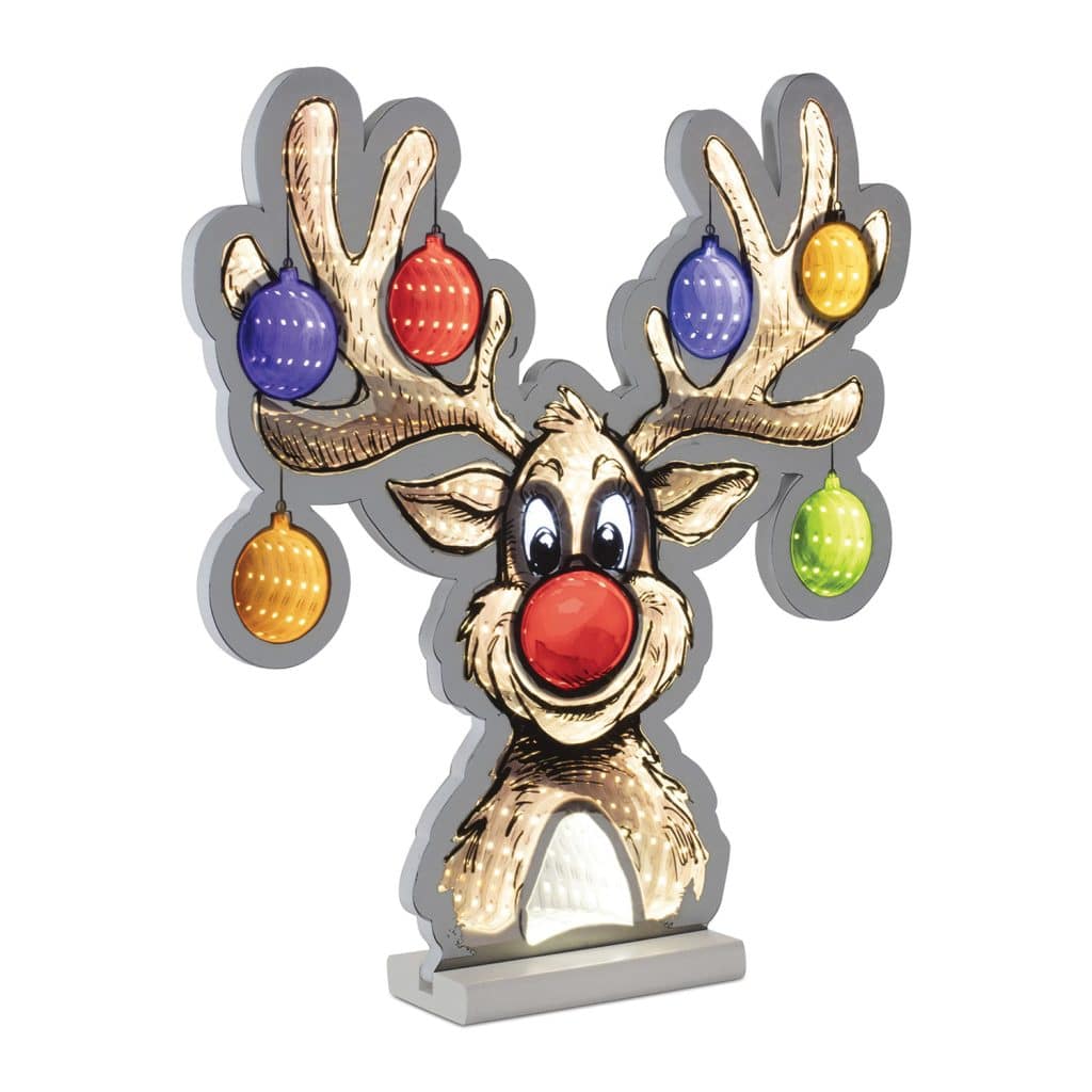 Deer with Ornaments Ekkolight Lit Decor