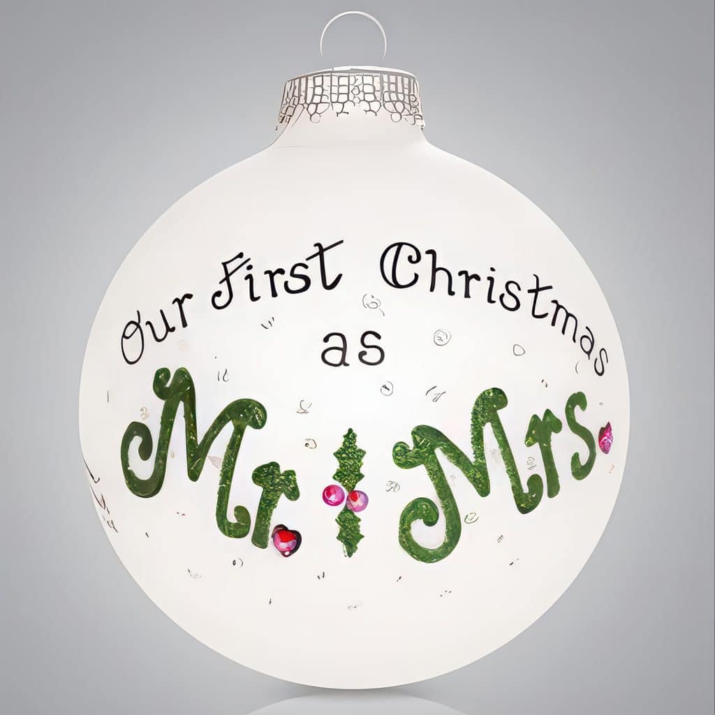 First Christmas As Mr  Mrs Ornament Personalize