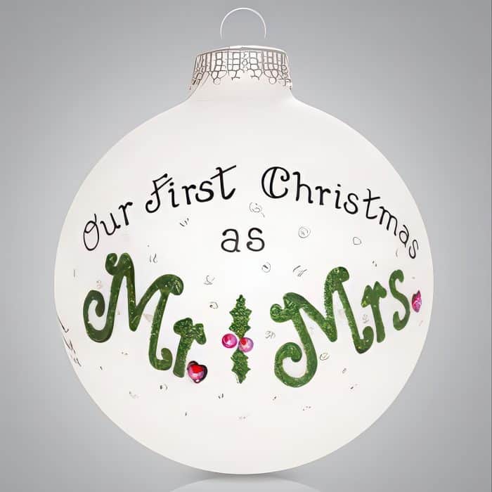 First Christmas As Mr  Mrs Ornament Personalize