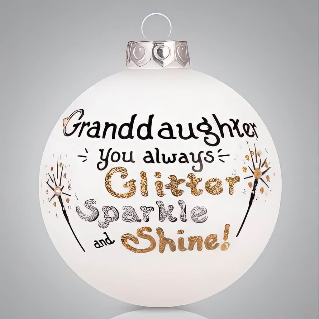 Granddaughter You Always Sparkle Ornament Personalized