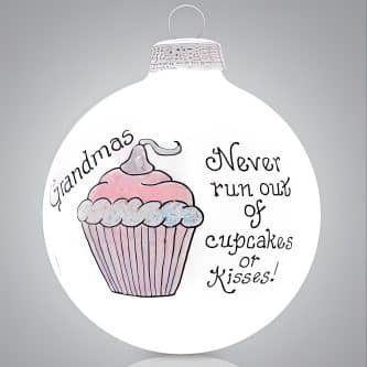 Grandmas Never Run Out Of Kisses Ornament Personalize