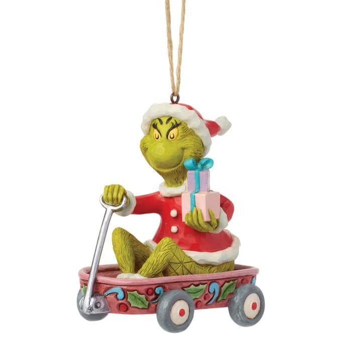 Grinch in Wagon Ornament by Jim Shore