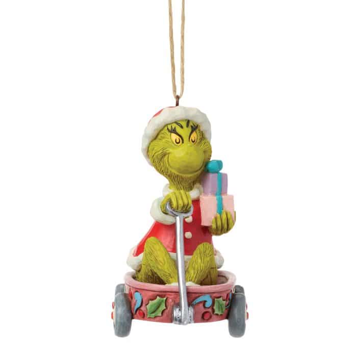 Grinch in Wagon Ornament by Jim Shore Front