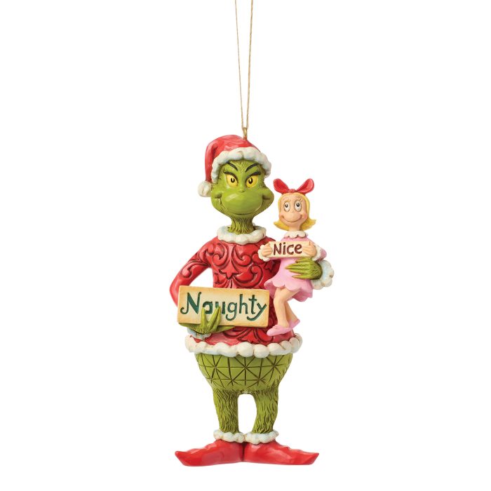 Grinch with Cindy Lou Naught Nice Ornament by Jim Shore