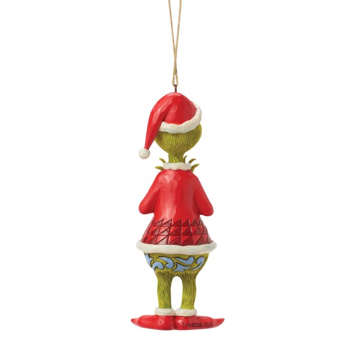Grinch with heart hands ornament by jim shore back - christmas store Grinch with Heart Hands Ornament by Jim Shore Back