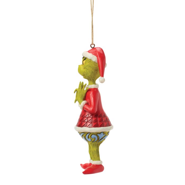 Grinch with heart hands ornament by jim shore side - christmas store Grinch with Heart Hands Ornament by Jim Shore Side