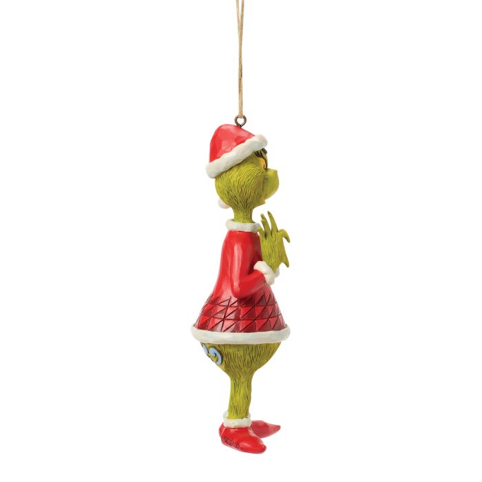 Grinch with heart hands ornament by jim shore side two - christmas store Grinch with Heart Hands Ornament by Jim Shore Side Two