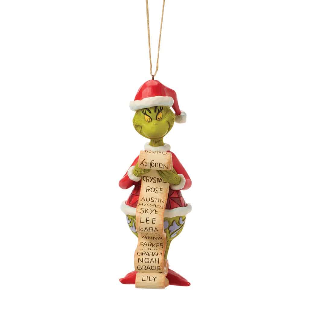 Grinch with List Ornament by Jim Shore