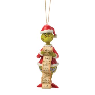 Grinch with list ornament by jim shore - christmas store Grinch with List Ornament by Jim Shore