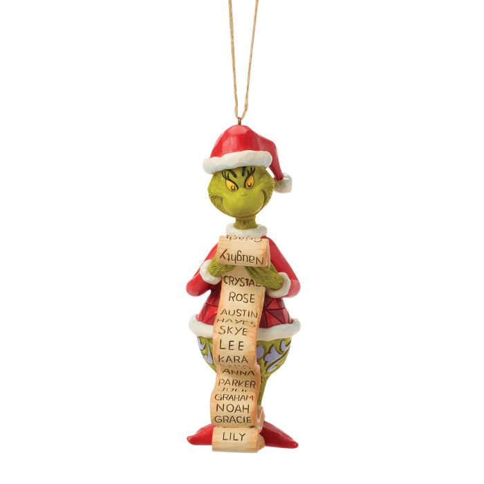 Grinch with List Ornament by Jim Shore
