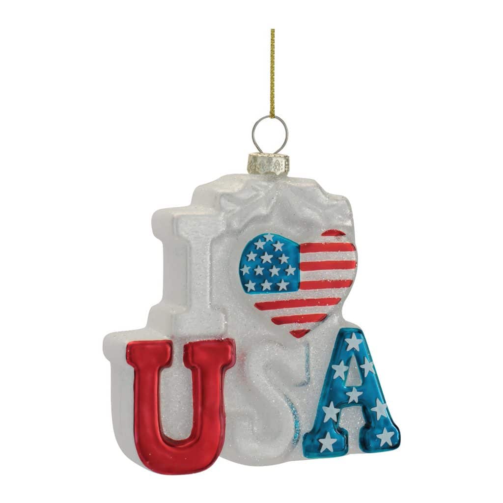 I Love Usa Ornament