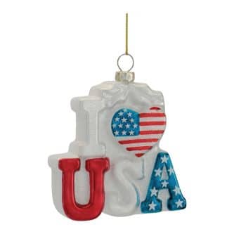 I Love USA Ornament