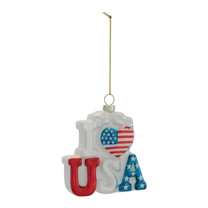 I Love Usa Ornament Hanging