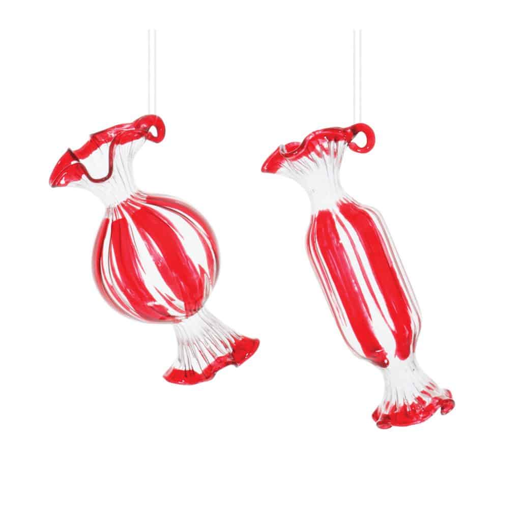 Peppermint Candy Glass Ornaments