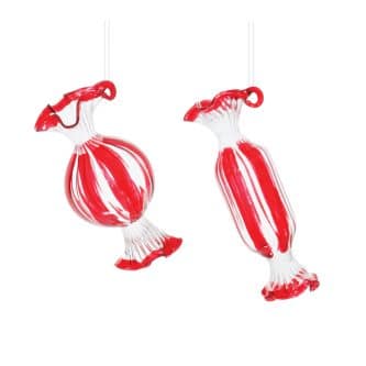 Peppermint Candy Glass Ornaments