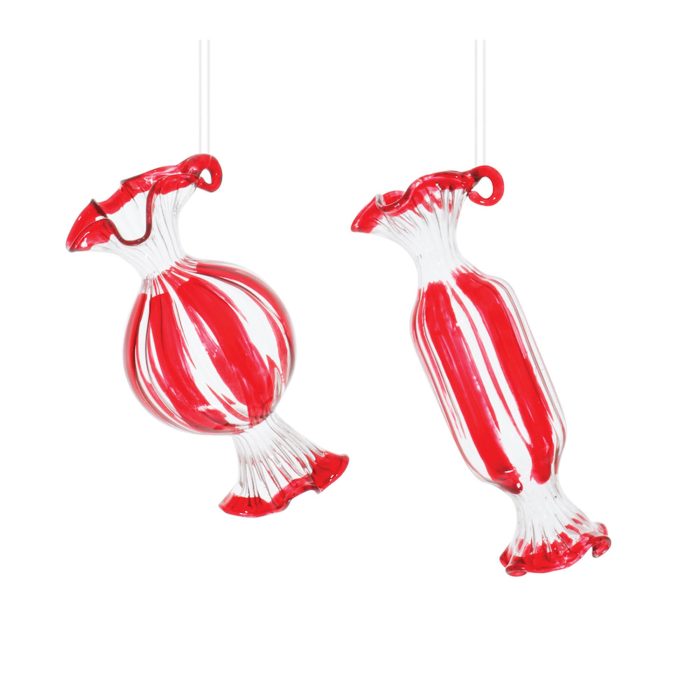 Peppermint Candy Glass Ornaments