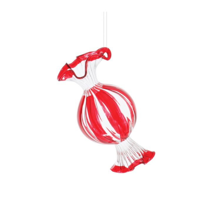 Peppermint Candy Glass Ornaments Round
