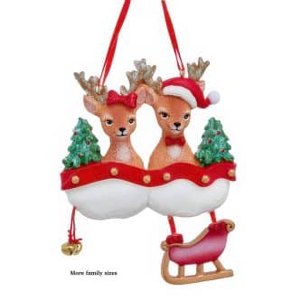 Reindeer Family Ornament Personalize