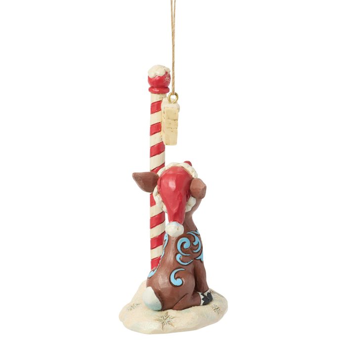 Rudolph by North Pole Sign Ornament by Jim Shore Side Two