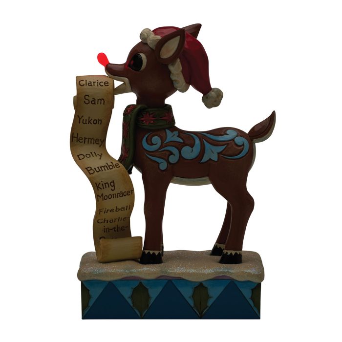 Rudolph with the List by Jim Shore Lit Nose