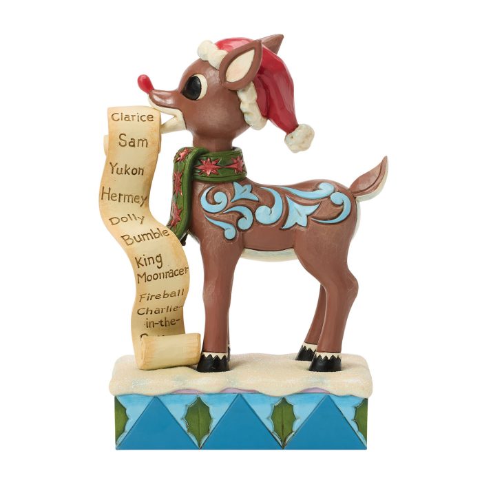 Rudolph with the List by Jim Shore Side
