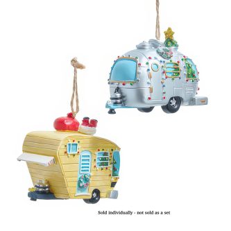 Santa delivers camper ornaments - christmas store Santa Delivers Camper Ornaments