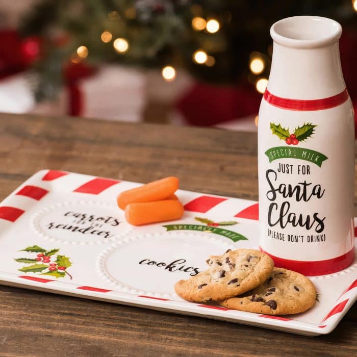 Santa Milk Cookies and Carrots Plate Glam