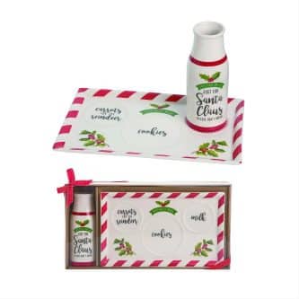 Santa Milk Cookies and Carrots Plate