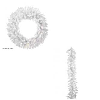 Snowball Garland Or Wreath White Lights