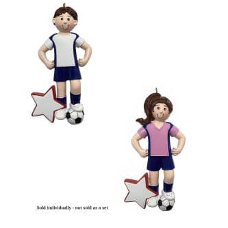 Soccer Action Boy Or Girl Ornament Personalize