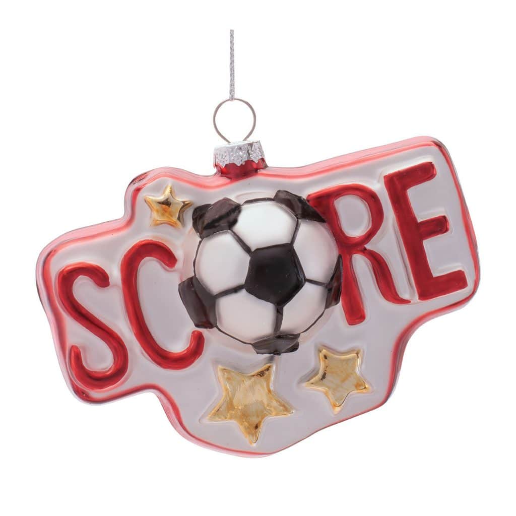 Soccer Ball Gold Star Score Ornament